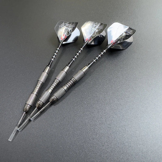 3x Profi-Darts 20g, Wolfram-Optik, schwarze Alu-Schäfte, Kunststoffteile