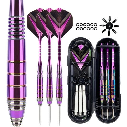 3er-Pack 22g Stahlspitzen-Darts, PET-Flights, Alu-Schäfte, mit Box, für Anfänger